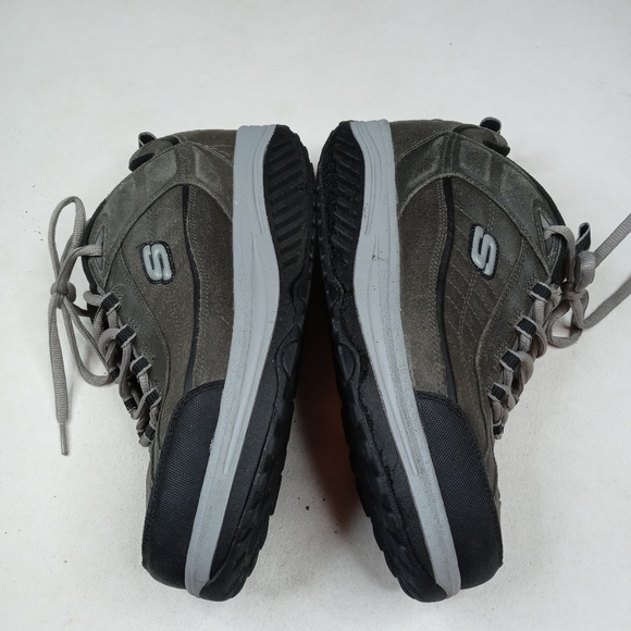 Skechers Shape Ups Nubuck Leather Pebble Taupe Ton - Picture 8 of 10